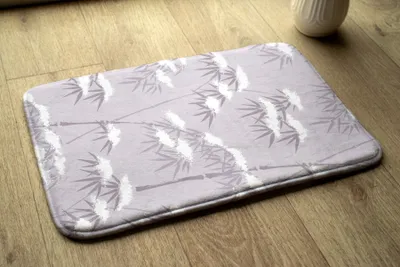 Produktbild von Badteppich Saugfähige - Badezimmer Teppich - Rutschfester Badvorleger Badematte - 75x45 cm - Japanischer Bambus