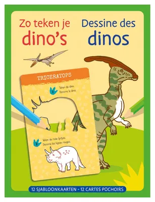 Produktbild von Vorlagenkarten: So zeichnest du Dinosaurier
