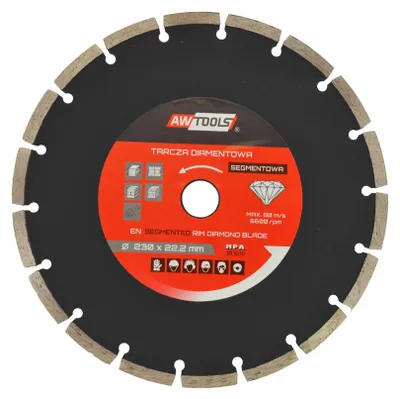 AWTOOLS Diamanttrennscheibe segmentiert 350x32 mm für Beton und Stein