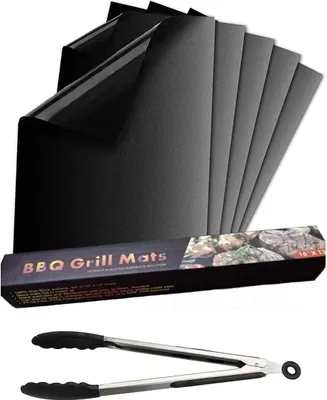 Produktbild von Grillmatte, Kochmatten, Antihaft-Grillplatten, wiederverwendbar und reinigbar, fš¹r unterstš¹tzte ?fen/Holzkohle/Gas/Elektrogrill/Kochen