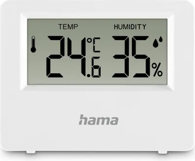 Zdjęcie produktu dla Hama 00222222, Elektroniczny termometr środowiskowy, Wewnętrzna, °C, -20 - 50 °C, Cyfrowy, Biały