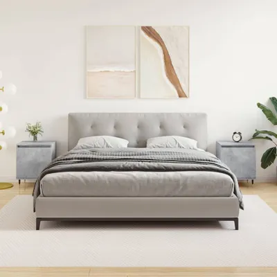 Produktbild von [Home] Nachttische 2 Stk. Betongrau 40x30x50 cm Holzwerkstoff , Neue Mode 2024 im häuslichen Leben