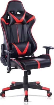 Produktbild von Happyment Gamingstuhl – Kunstleder – Ergonomisch – Rücken- und Armlehnen – Rot/Schwarz