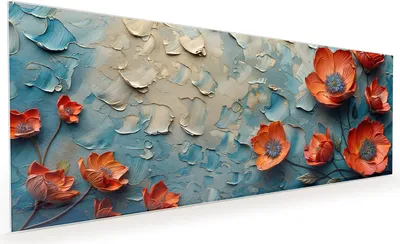 Produktbild von Küchenrückwand Spritzschutz Glas mit Motiv Blumenmeer 40 x 40 cm