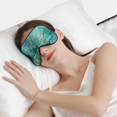 Image de Masque de sommeil ajustable 100 % soie, pour un sommeil réparateur (modèle 5)