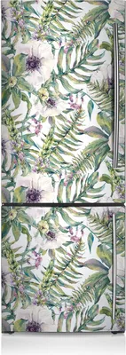 Produktbild von Kühlschrankmagnete Kühlschrank Magnetfolie Magnete Küche 60x180 cm - weiße Blumen
