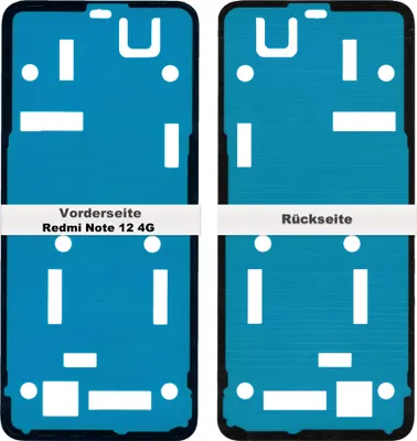 Produktbild von Redmi Note 12 4G Akkudeckel Klebefolie Rahmen Kleber Dichtung Backcover Adhesive Glue