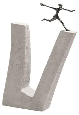 Bronze-Skulptur 35 cm, modern, poliert, mit Sockel