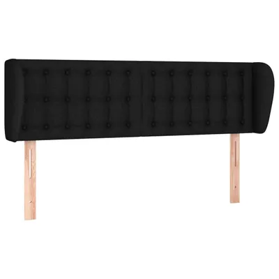 Obrázok produktu pre vidaXL Čelo postele s ušami čierne 147x23x78/88 cm Látka