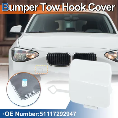 Image de Cache De Crochet De Remorquage Avant De Pare-Chocs De Voiture En Blanc pure Pour Bmw SšŠrie 1 F20 F21 2011-2014 No.51117292947 - Pack De 1