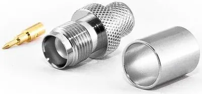 Imagen del producto de Conector RP-TNC para cable HDF400, versión de crimpado, polaridad inversa