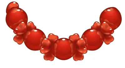 Produktbild von Luft-Ballongirlande "Herzen" 1,75m