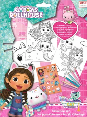 Image de Kit de coloriage de la maison de poupées de Gabby avec autocollants