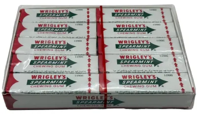 Obrázek produktu pro Žvýkačky Wrigley's Spearmint - 20 balení - 20x 5 proužků - 100 kusů