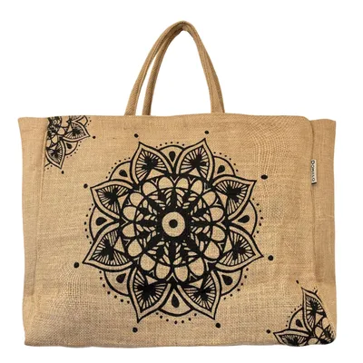 Produktbild von Domelo Einkaufstasche groß Jute Tasche Strandtasche XXL Damen Einkaufskörbe