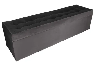 Obrázek produktu pro mg designová čalouněná stolička, 45x160 cm, barva grafitová - měkký sedák, skládací, vydrží zatížení až 300 kg