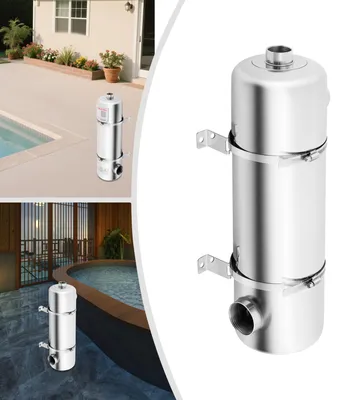 Immagine prodotto di Scambiatore di calore per piscina, da 60 kW a 200 kBtu, in acciaio inossidabile 304, autoportante, adatto per piscine e spa