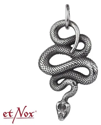 Produktbild von etNox Anhänger "Schlange" aus Edelstahl, Gothic Schmuck mit Band