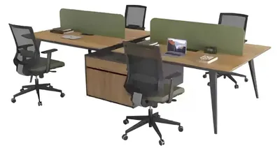 Produktbild von Bürotisch Arbeitstisch Bürogruppe für 4 Personen Schreibtische Schreibmöbel