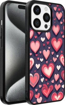 Produktbild von Smartphonica Telefon Fall geeignet für iPhone 15 Pro mit Herzen Impressum - TPU Backcover Fall mit Herz-Design