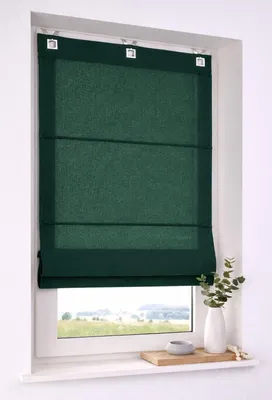 Immagine prodotto di Tenda a rullo "Duck", verde scuro, 60 x 140 cm, oscurante, per finestre