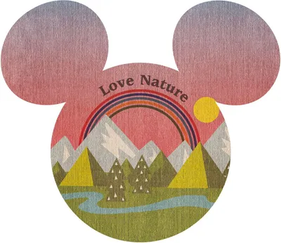 Produktbild von Disney Wandtattoo Mickey Mouse Rosa und Grün - 612716 - 127 x 127 cm
