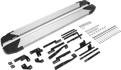 Image de Marchepieds Basic Aluminium Seuil Pour Nissan Qashqai 2 J11 2013-2024 / X-Trail T32 2013 / Renault Koleos 2017, 2 pcs Marchepied avec ABE Certificat, Matériel de Montage
