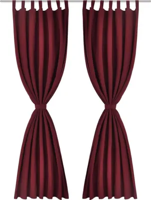 Immagine prodotto di vidaXL Tende 2 pezzi in raso 140 x 175 cm rosso scuro
