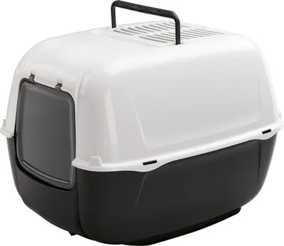 Obrázok produktu pre Bezzápachový odpadkový box s výklopnými dvierkami, vekom a filtrom s aktívnym uhlím 39,5 x 52,5 x 38 cm