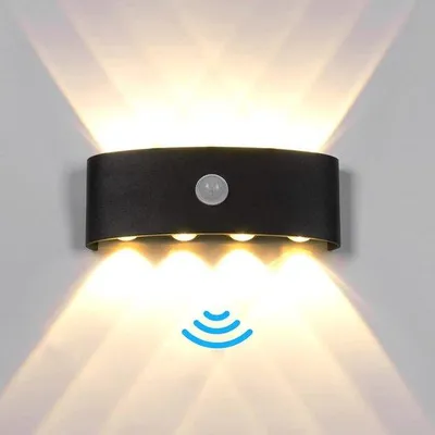 Produktbild von LED-Bodenleuchte mit Bewegungsmelder | 8W LED-Außenleuchte | IP65 wasserdicht | Ideal für Garten, Terrasse und Eingang