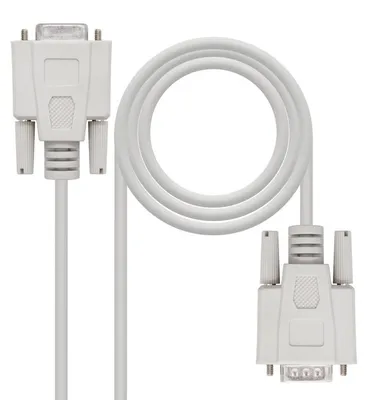 Produktbild von Nanocable 10.14.0202, Beige, 1,8 m, DB9, DB9, Männlich, Weiblich