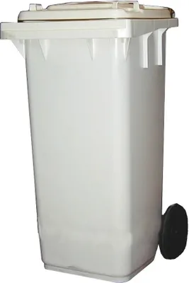 Produktbild von CHEFGASTRO 2-Rad-Mülltonne | 240 Liter, HxBxT 107x57x73cm | Weiß