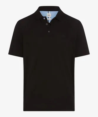 Productafbeelding van BRAX heren polohemd, model Pete, van ademend pique-katoen met een hoog elastisch aandeel, basic design