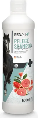 Produktbild von REAVET Pferdeshampoo für Pferde mit Grapefruit Duft - 500ml Pferde Shampoo pflegt Fell, Schweif & Mähne, Pferd Shampoo für alle Felltypen - Intensive Reinigung + Pflege