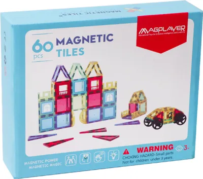 Produktbild von 3D-Magnetbaukasten - 60 Teile
