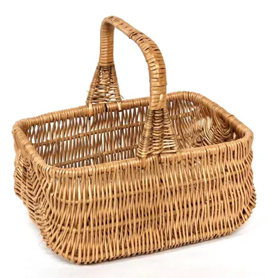 Produktbild von Einkaufskorb Pilzkorb Autokorb aus Weide 42 x 32 cm 7010240-H
