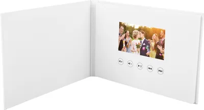 Zdjęcie produktu dla Wideo kartka okolicznościowa z ekranem 720P HD z możliwością dostosowania odtwarzania wideo Elektroniczna broszura wideo z pamięcią 256 MB do majsterkowania Wesele Boże Narodzenie 4,3 cala 500 mAh