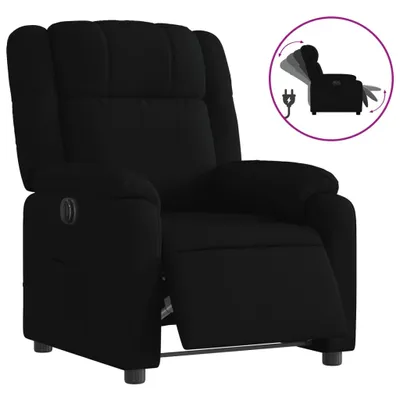 Image de Fauteuil inclinable électrique Noir Tissu