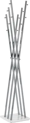 Produktbild von HAKU Garderobenständer chrom, weiß - Metall, B/H/T: 35x186x35 cm