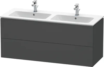 Produktbild von Waschtischunterbau L-CUBE 1290x481x555mm graphit matt graphit matt