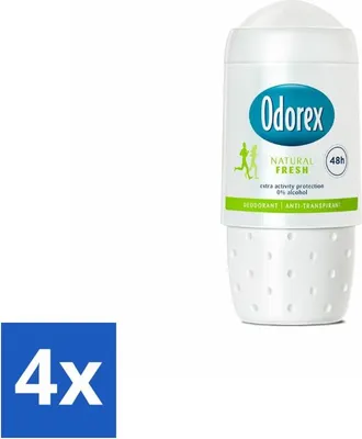 Zdjęcie produktu dla Odorex - Dezodorant w kulce - Natural Fresh - Naturalna świeżość - 50 ml - Value pack - 4 szt