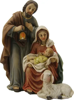 Produktbild von Krippenfiguren Set Hlg. Familie 9,7 cm Polyresin Deko Weihnachten