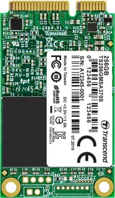 Zdjęcie produktu dla Transcend TS256GMSA370S, 256 GB, mSATA, 530 MB/s, 6 Gbit/s