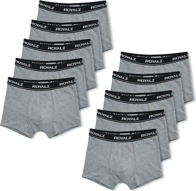 Produktbild von ROYALZ Unterhosen Herren Boxershorts men 10er Pack klassisch für Sport und Freizeit, 10er Pack (95% Baumwolle / 5% Elasthan)