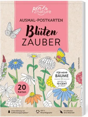 Image de Ausmal-Postkarten Blütenzauber | 20 Karten