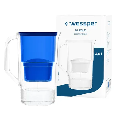 Produktbild von Wessper D1 SOLID 2,8 L Wasserfilterkanne Blau mit AquaMax Filter