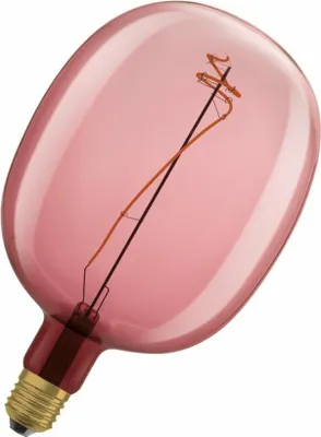 Immagine prodotto di OSRAM Vintage 1906 LED con tonalità rosa, 4,5W, 220lm, forma a palloncino con diametro di 170 mm e base E27, colore della luce bianco caldo, filamento dimmerabile, fino a 15.000 ore di vita utile