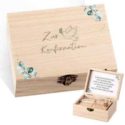 Productafbeelding van Set van 4 Houten Cadeausets met Decoratie