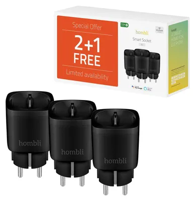 Obrázok produktu pre Hombli HBPP-0205, Vnútorný, Čierna, Domáci, Hombli app, Android, iOS, Bezdrôtový