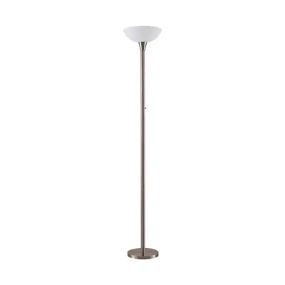 Produktbild von Lindby Stehlampe Ignacia, nickelfarben, Glas, 180 cm, E27